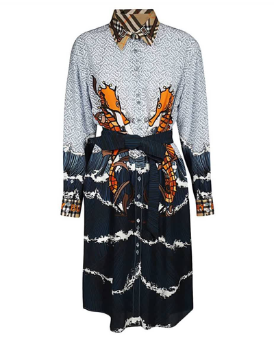 burberry shirt dress blue Burberry main image 1
