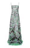 VALENTINO WOMEN'S FLORAL EMBROIDERED TULLE GOWN