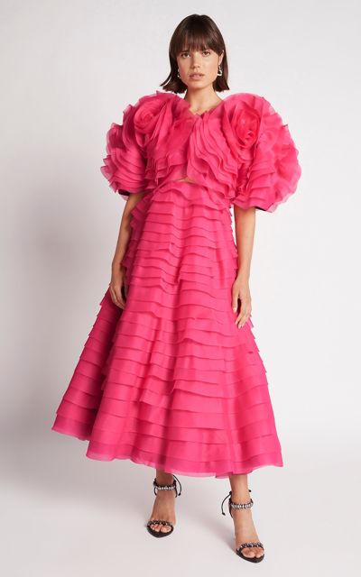 aje ruffle midi dress Aje Adelia Ruffle Midi Dress  That Dress Hire