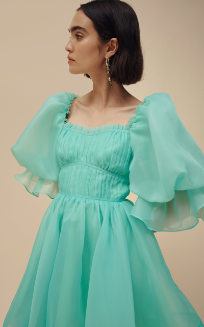 Aje Women's Astrid Tie Back Mini Dress In White,green | ModeSens