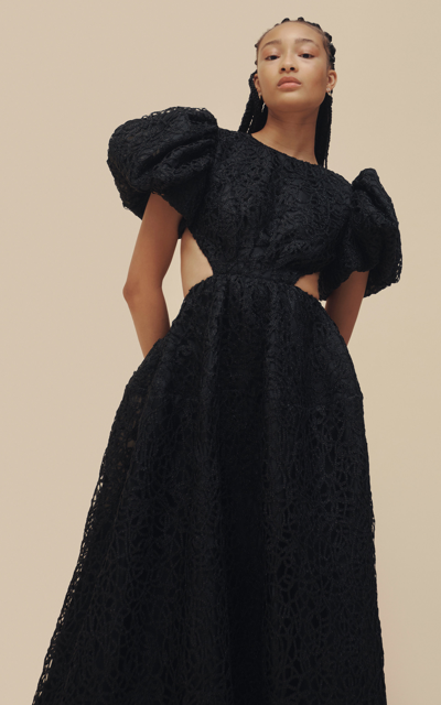aje patina lace midi dress Ophelia Lace Midi Dress | Mahogany main image 0