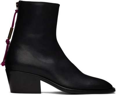 Acne Studios Brod Cuban-heel Leather Boots In Black ModeSens