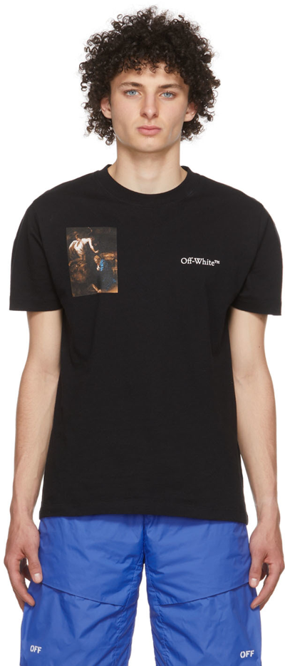 Off-white Caravaggio Lute Logo-print T-shirt In Black