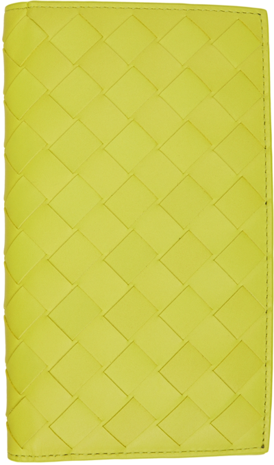 Bottega Veneta Yellow Detachable Pocket Long Wallet In 3502-kiwi/camping-si