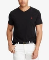 Polo Ralph Lauren V Neck Classic Fit Tee Shirt In Rl Black