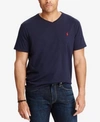 Polo Ralph Lauren Men's Big & Tall Classic Fit V-neck T-shirt In Ink