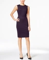 CALVIN KLEIN SCUBA CREPE SHEATH DRESS