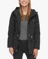 Levi's Women's Hooded Utility Jacket In Black