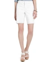 Tommy Hilfiger Hollywood Womens Solid Flat Front Bermuda Shorts In Bright White