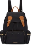 Burberry The Medium Rucksack In Technical Nylon And Leather In Black