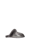 Ugg Scuffette Ii Metallic Sparkle Shearling Slippers In Silver