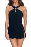 Magicsuit Square Cut Beverly Wire-free Swim Dress In Black