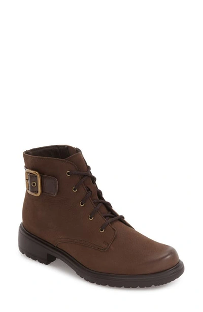 Munro Bradley Water Resistant Boot In Brown Tumbled Nubuck Leather