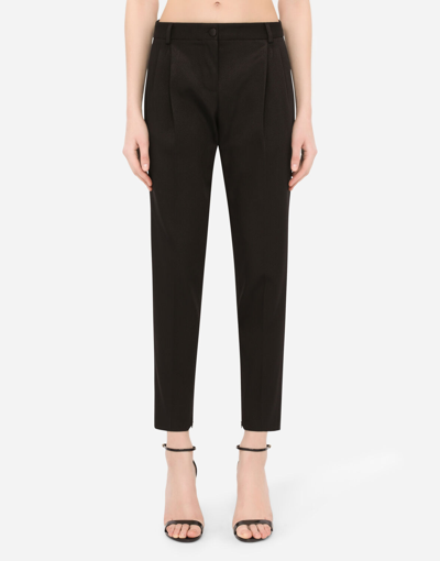 Dolce & Gabbana Faille Pants In Black