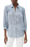 Michael Stars Robyn Striped Button-down Shirt In Stripe