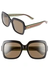 Gucci 54mm Square Sunglasses In Black