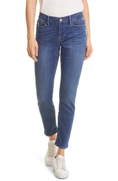 Frame Le Garcon Straight Leg Jeans In Lupine Grind