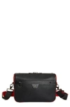 Christian Louboutin Ruisbuddy Leather Crossbody Bag In Black/ Loubi/ Black