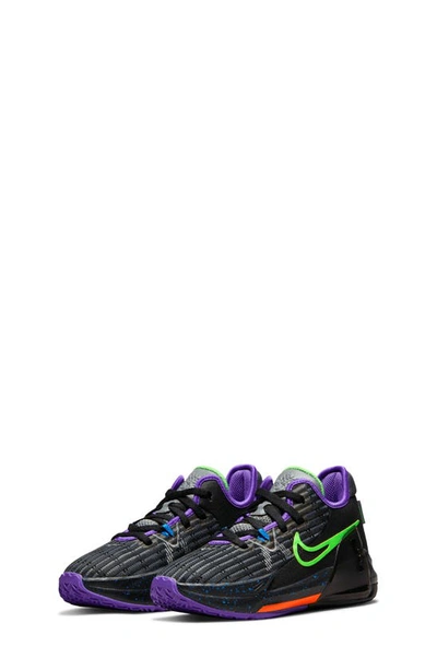 Nike Lebron Witness 6 Basketball Shoe In Black/ Orange/ Purple/ Green