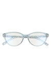 Kate Spade Roanne 54mm Cat Eye Blue Block Eyeglasses In Mint