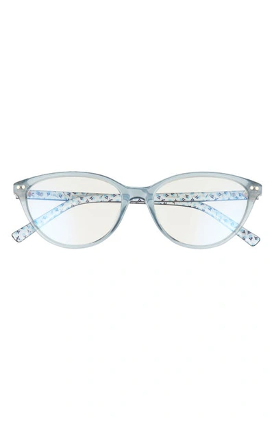 Kate Spade Roanne 54mm Cat Eye Blue Block Eyeglasses In Mint