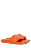 Santoni Edison Slide Sandal In Orange Orange