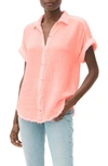 Michael Stars Bailey Cotton Gauze Button-up Shirt In Camilia