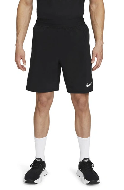 Nike Men's Big & Tall Flex Dri-fit Logo-print Training Shorts In Black