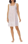 Eileen West Cotton Chemise In Solid Cottage Blue