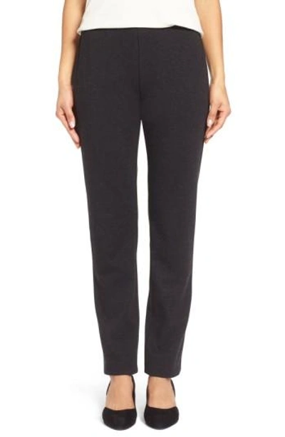 Eileen Fisher Skinny Ponte Pants In Charcoal
