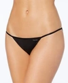 Calvin Klein Sleek Model G-string Thong Underwear D3509 In Black
