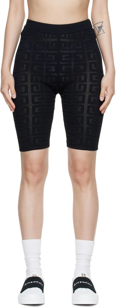 Givenchy 4g Jacquard Cycling Shorts In Nero