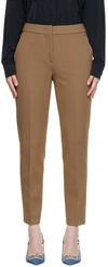 Max Mara Brown Pegno Trousers In 011 Tobacco
