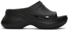 Balenciaga X Crocs Moulded-rubber Platform Slides In 1000 Black