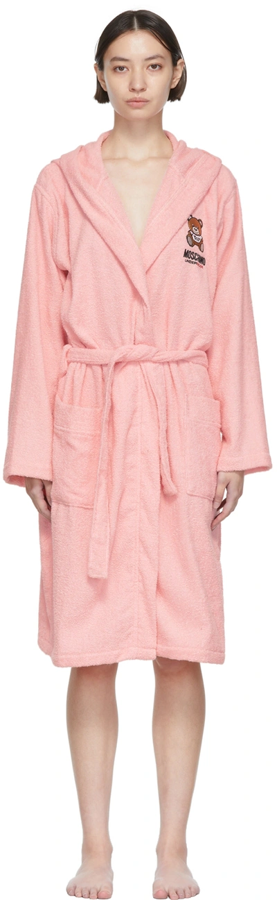 Moschino Pink Polyester Robe In A1227 Pink