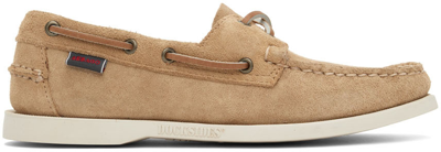 Sebago Portland Fleshout Boat Shoe - Beige Camel In Neutrals