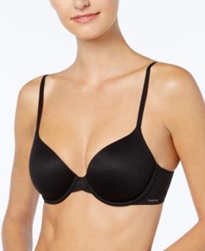 Gucci Women's Calvin Klein Perfectly Fit Lightly Lined Full Coverage T-shirt Bra F3837 In Black