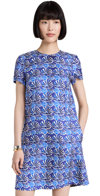 La Doublej Mini Swing Shell-print Silk Dress In Conchiglie