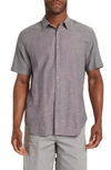 Coastaoro Short Sleeve Woven Shirt In Grey