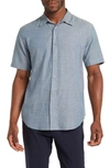 Coastaoro Short Sleeve Woven Shirt In Faded Denim