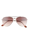 Bp. 55mm Gradient Aviator Sunglasses In Gold