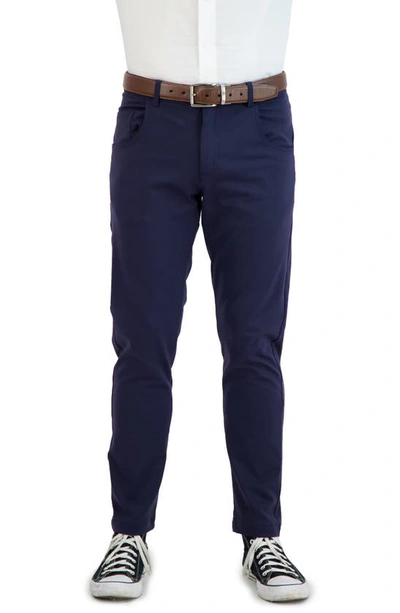 Levinas All Day Everyday Stretch Tech Chino Pants In Navy