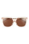 Mohala Eyewear Keana Special Low 54mm Polarized Square Sunglasses In Guava Mimosa
