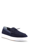 Santoni Men's Bergen Knot Suede Slip-on Sneakers In Blue