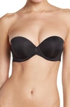 Dkny Litewear Push-up Strapless Bra In Dk Black