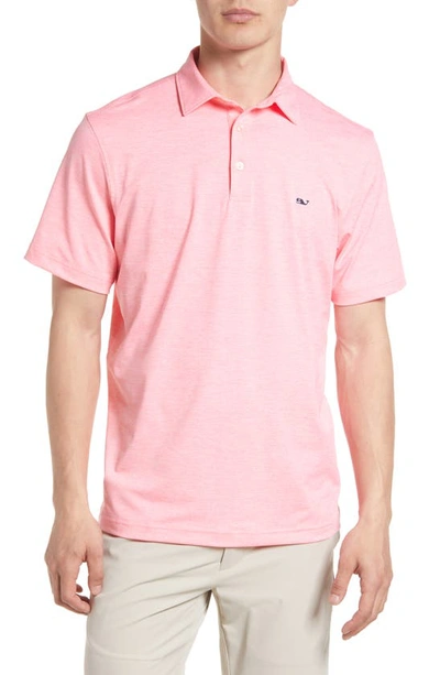 Vineyard Vines Jean Stripe Sankaty Performance Polo In A826 White