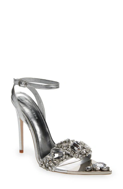 Azalea Wang Tilly Embellished Sandal In Silver