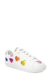 Kurt Geiger Mult/other Mini Lane Love Heart-appliqué Leather Low-top Trainers 7-10 Years Eur 34 / 2 Uk In White