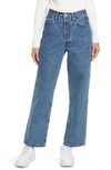 Re/done Ford Levi's Low Slung Distressed Jeans In Light Blue