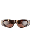 Bottega Veneta 51mm Rectangular Sunglasses In Havana